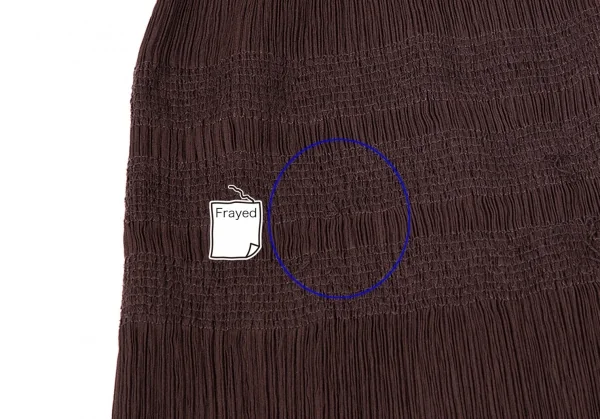 イッセイミヤケ ホワイトレーベルISSEY MIYAKE WHITELABEL ステッチラインプリーツスカート 茶3 K-73962_011