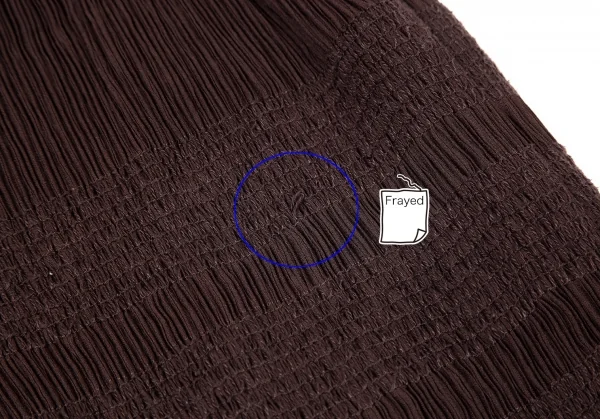 イッセイミヤケ ホワイトレーベルISSEY MIYAKE WHITELABEL ステッチラインプリーツスカート 茶3 K-73962_004