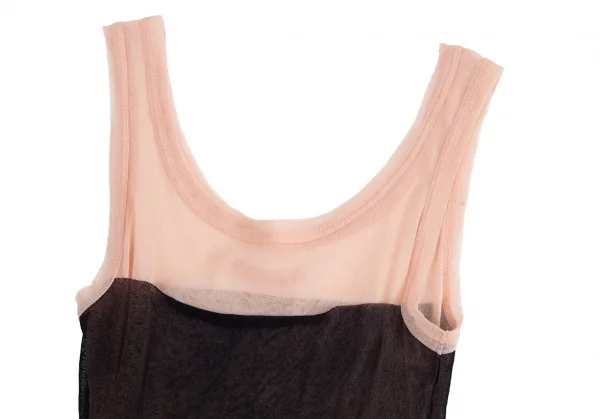 ジャンポールゴルチエJean Paul GAULTIER パワーネットベルト切替タンクトップ ピンク黒M位 K-74005_003