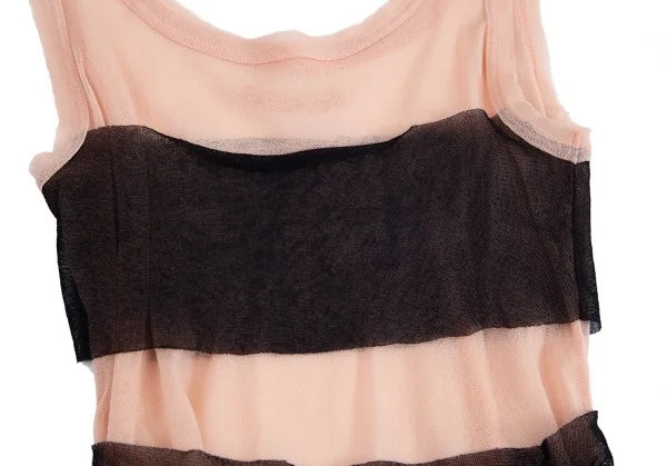 ジャンポールゴルチエJean Paul GAULTIER パワーネットベルト切替タンクトップ ピンク黒M位 K-74005_005