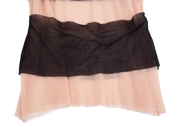 ジャンポールゴルチエJean Paul GAULTIER パワーネットベルト切替タンクトップ ピンク黒M位 K-74005_006