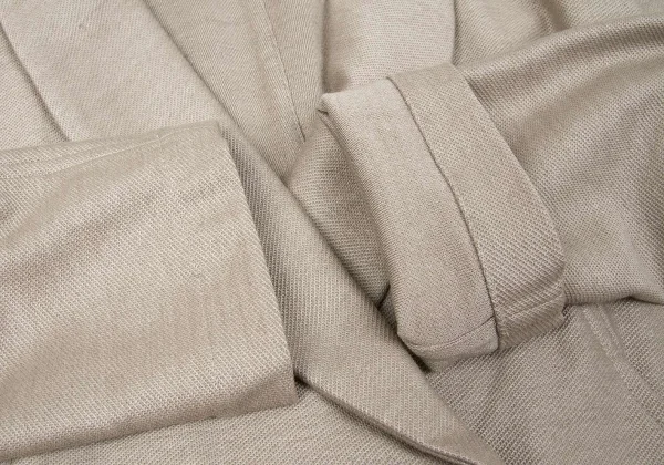 イッセイミヤケ ハートISSEY MIYAKE HaaT コットンナイロンショールカラーダブルジャケット ベージュ3 K-74044_005