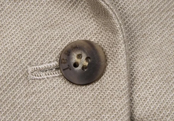 イッセイミヤケ ハートISSEY MIYAKE HaaT コットンナイロンショールカラーダブルジャケット ベージュ3 K-74044_008