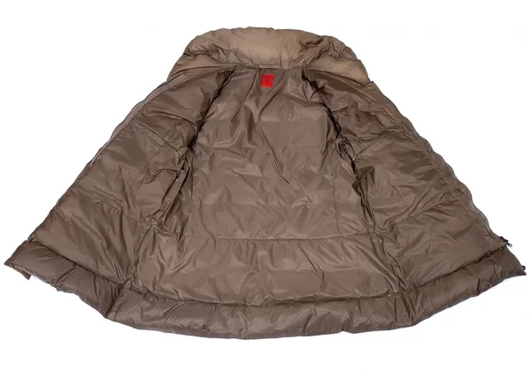 イッセイミヤケ ハートISSEY MIYAKE HaaT ナイロンショールカラーダウンジャケット サンドベージュ4 K-74045_011