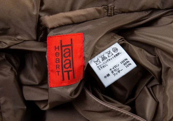 イッセイミヤケ ハートISSEY MIYAKE HaaT ナイロンショールカラーダウンジャケット サンドベージュ4 K-74045_015