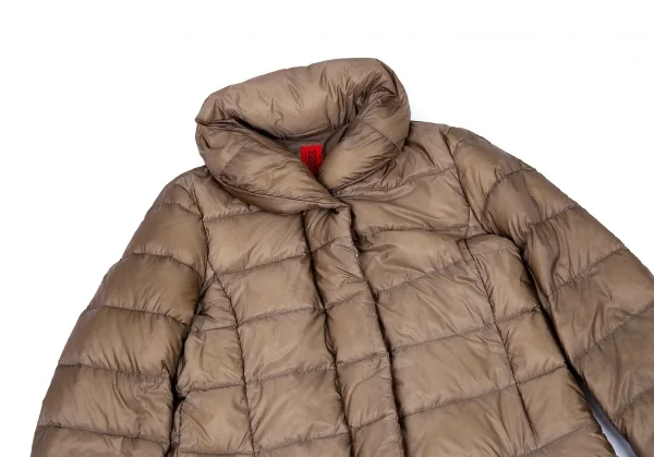 イッセイミヤケ ハートISSEY MIYAKE HaaT ナイロンショールカラーダウンジャケット サンドベージュ4 K-74045_003