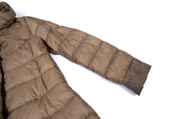 イッセイミヤケ ハートISSEY MIYAKE HaaT ナイロンショールカラーダウンジャケット サンドベージュ4 K-74045_005