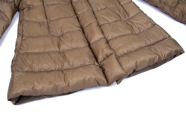 イッセイミヤケ ハートISSEY MIYAKE HaaT ナイロンショールカラーダウンジャケット サンドベージュ4 K-74045_007