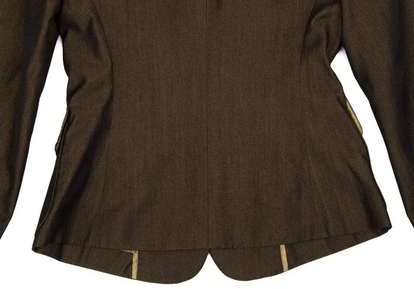 ジャンポールゴルチエ クラシックJean Paul GAULTIER CLASSIQUE スラントパッチポケット玉虫3Bジャケット 玉虫茶40 K-74052_013