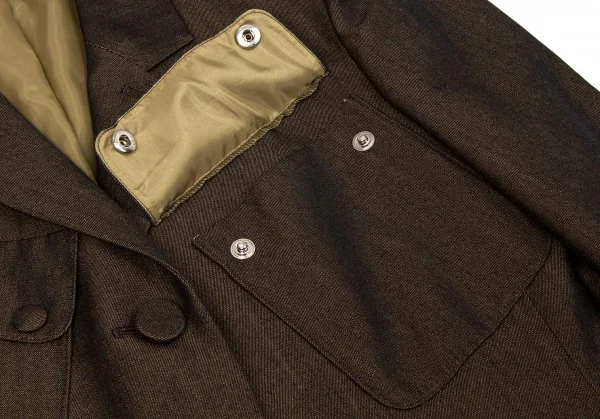 ジャンポールゴルチエ クラシックJean Paul GAULTIER CLASSIQUE スラントパッチポケット玉虫3Bジャケット 玉虫茶40 K-74052_007