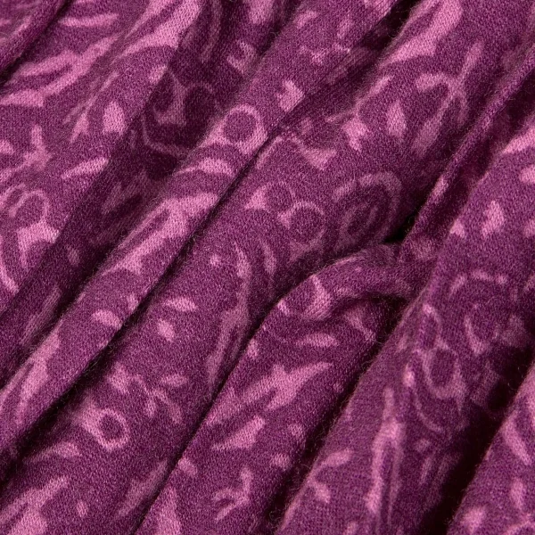 ジャンポールゴルチエ ファムJean Paul GAULTIER FEMME ウールダマスクプリントプリーツスカート 濃淡紫40 K-74054_011