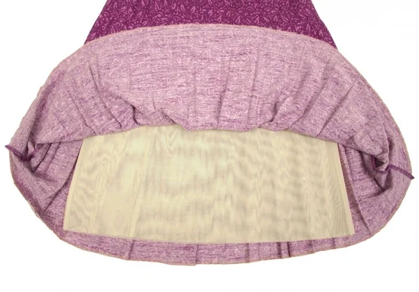 ジャンポールゴルチエ ファムJean Paul GAULTIER FEMME ウールダマスクプリントプリーツスカート 濃淡紫40 K-74054_007