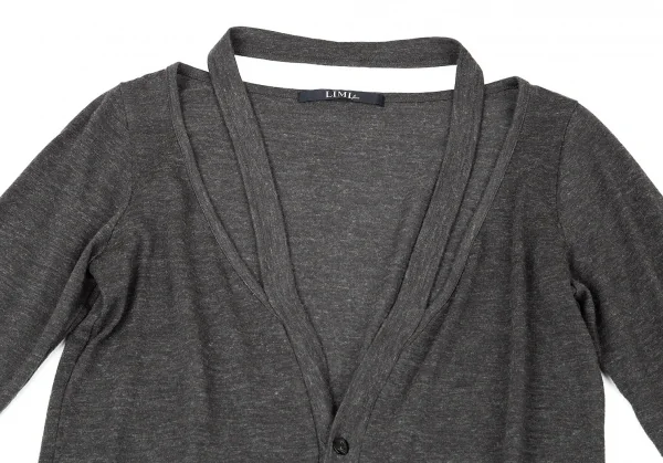 リミフゥLIMI feu ホルターループロング丈カーディガン グレーS K-74064_003