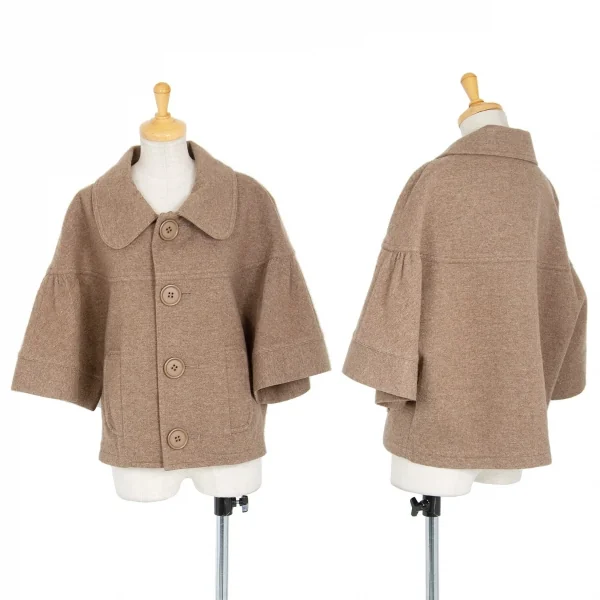 リミフゥLIMI feu ワイド半袖でかボタンジャケット モカS K-74065_001