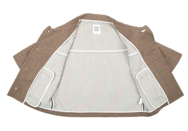 リミフゥLIMI feu ワイド半袖でかボタンジャケット モカS K-74065_011