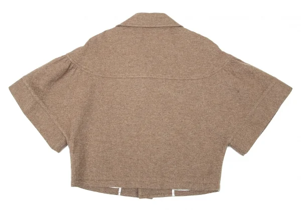 リミフゥLIMI feu ワイド半袖でかボタンジャケット モカS K-74065_013