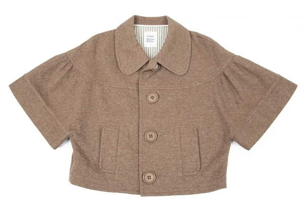 リミフゥLIMI feu ワイド半袖でかボタンジャケット モカS K-74065_002