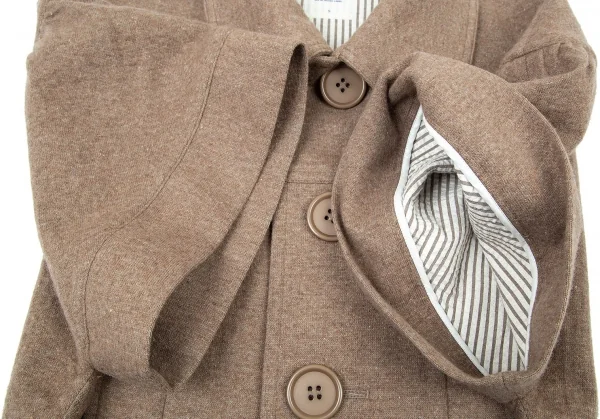 リミフゥLIMI feu ワイド半袖でかボタンジャケット モカS K-74065_008