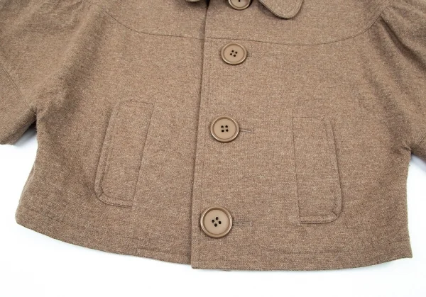 リミフゥLIMI feu ワイド半袖でかボタンジャケット モカS K-74065_009
