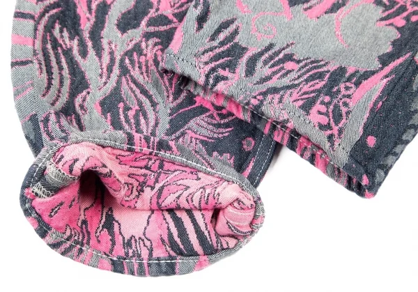 イッセイミヤケ エーポック ISSEY MIYAKE A-POC ボタニカルジャカードデニムハーフパンツ インディゴピンク26 K-74086_011