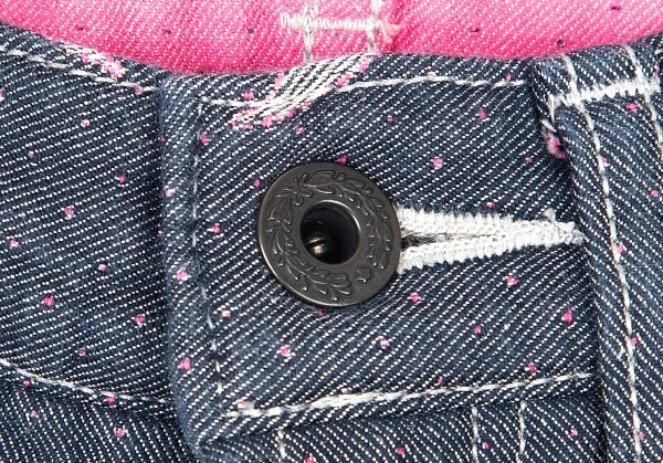 イッセイミヤケ エーポック ISSEY MIYAKE A-POC ボタニカルジャカードデニムハーフパンツ インディゴピンク26 K-74086_004