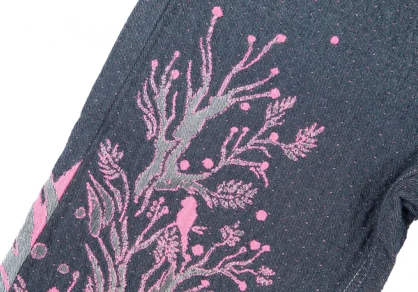 イッセイミヤケ エーポック ISSEY MIYAKE A-POC ボタニカルジャカードデニムハーフパンツ インディゴピンク26 K-74086_009