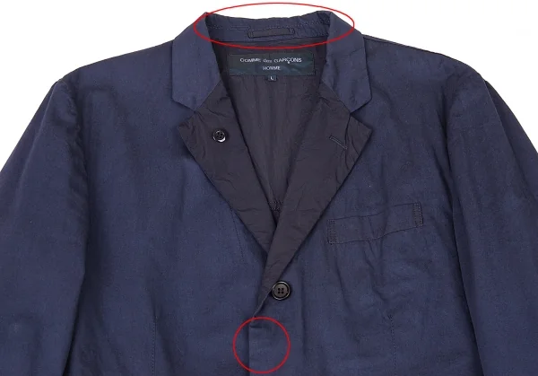 コムデギャルソン オムCOMME des GARCONS HOMME 製品染めリバーシブルジャケット 濃淡紺L K-74129_002