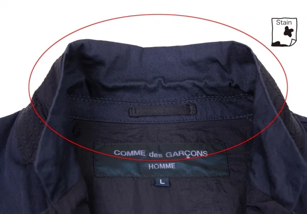 コムデギャルソン オムCOMME des GARCONS HOMME 製品染めリバーシブルジャケット 濃淡紺L K-74129_003