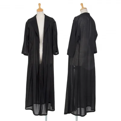 ワイズY's サマーウールボタンレスロングジャケット