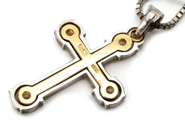 ジャンポールゴルチエJean Paul GAULTIER 装飾ダブルクロスシルバー