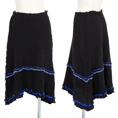 イッセイミヤケ ミーISSEY MIYAKE me カリフラワーテープスカート 黒赤青