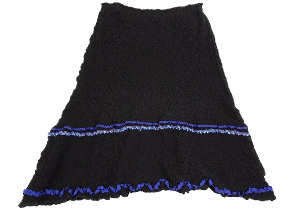 イッセイミヤケ ミーISSEY MIYAKE me カリフラワーチロリアンテープセットアップ 黒赤青M位 K-74261_017