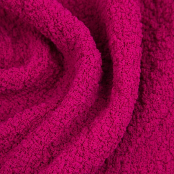 イッセイミヤケ ミーISSEY MIYAKE me カリフラワーVネックカットソー ショッキングピンクM位 K-74271_011