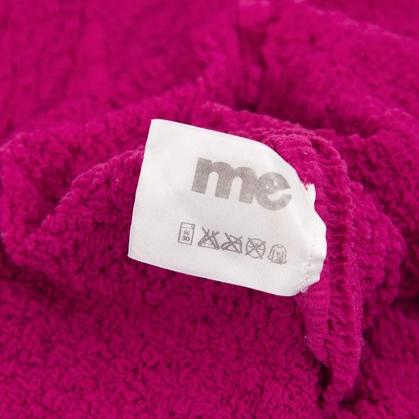 イッセイミヤケ ミーISSEY MIYAKE me カリフラワーVネックカットソー ショッキングピンクM位 K-74271_013