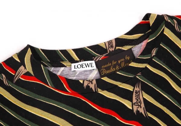 ロエベLOEWE×Paula's Ibiza  パウラズイビザプリントTシャツ 黒緑他S K-74322_003