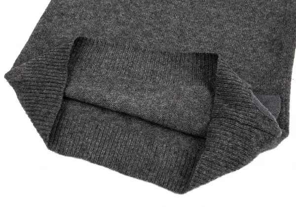 ワイズY's ドレープハイネックニットセーター チャコール2 K-74340_011