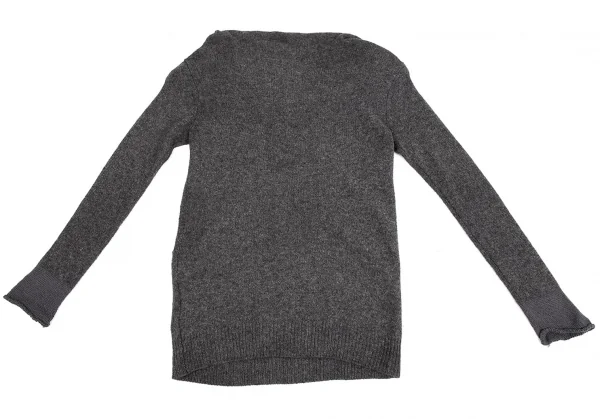 ワイズY's ドレープハイネックニットセーター チャコール2 K-74340_012