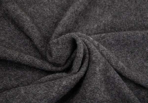 ワイズY's ドレープハイネックニットセーター チャコール2 K-74340_013