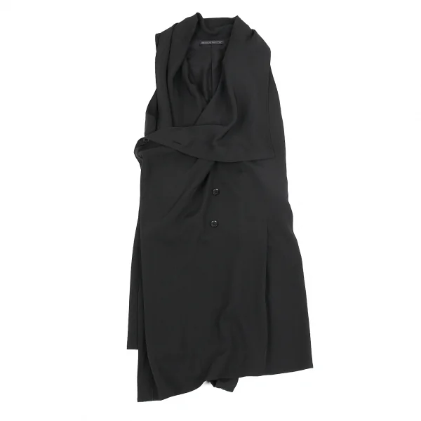 Yohji Yamamoto NOIR Silk Drape Vest K-74378_002
