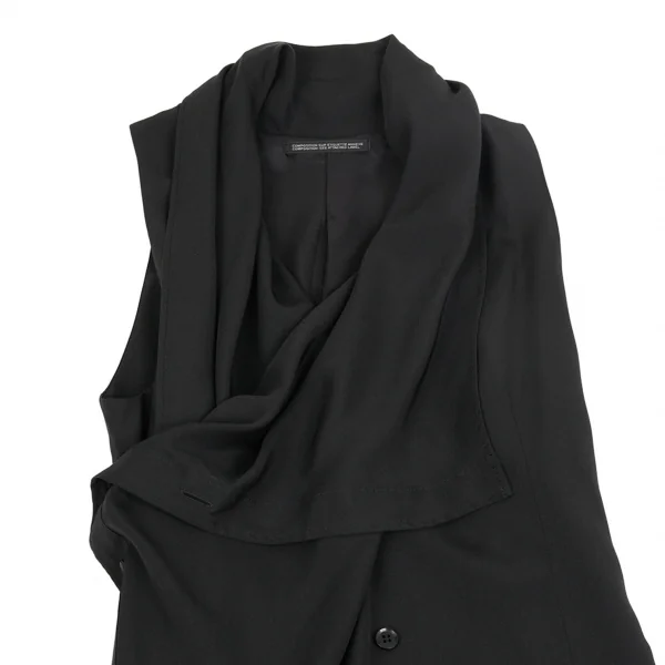 Yohji Yamamoto NOIR Silk Drape Vest K-74378_003