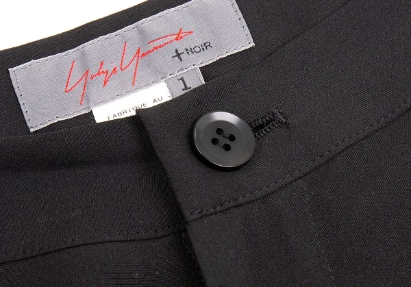 ヨウジヤマモト ノアールYohji Yamamoto NOIR シルクストレートパンツ 黒1 K-74379_004