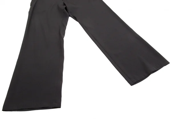 ヨウジヤマモト ノアールYohji Yamamoto NOIR シルクストレートパンツ 黒1 K-74379_006