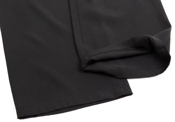 ヨウジヤマモト ノアールYohji Yamamoto NOIR シルクストレートパンツ 黒1 K-74379_007