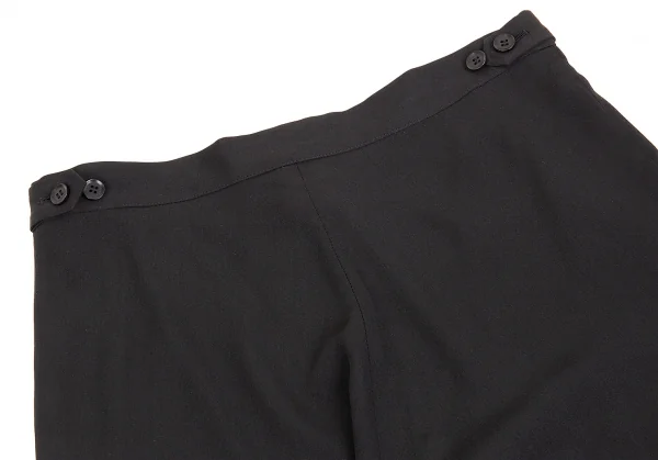 ヨウジヤマモト ノアールYohji Yamamoto NOIR シルクストレートパンツ 黒1 K-74379_009
