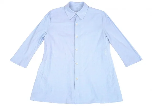 ワイズY's コットン七分袖シャツ ブルー3 K-74440_002