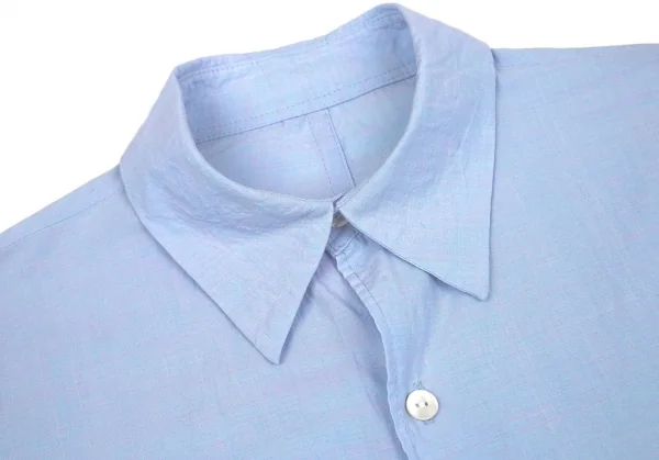 ワイズY's コットン七分袖シャツ ブルー3 K-74440_004