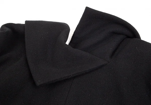 ヨウジヤマモト ファムYohji Yamamoto FEMME フラノウールキモノコート 黒S K-74473_013