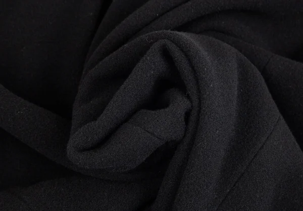 ヨウジヤマモト ファムYohji Yamamoto FEMME フラノウールキモノコート 黒S K-74473_015