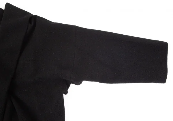 ヨウジヤマモト ファムYohji Yamamoto FEMME フラノウールキモノコート 黒S K-74473_004
