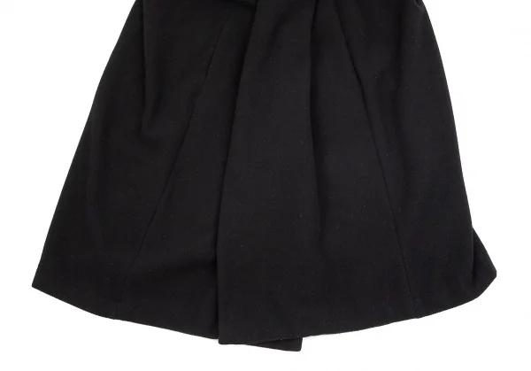 ヨウジヤマモト ファムYohji Yamamoto FEMME フラノウールキモノコート 黒S K-74473_006